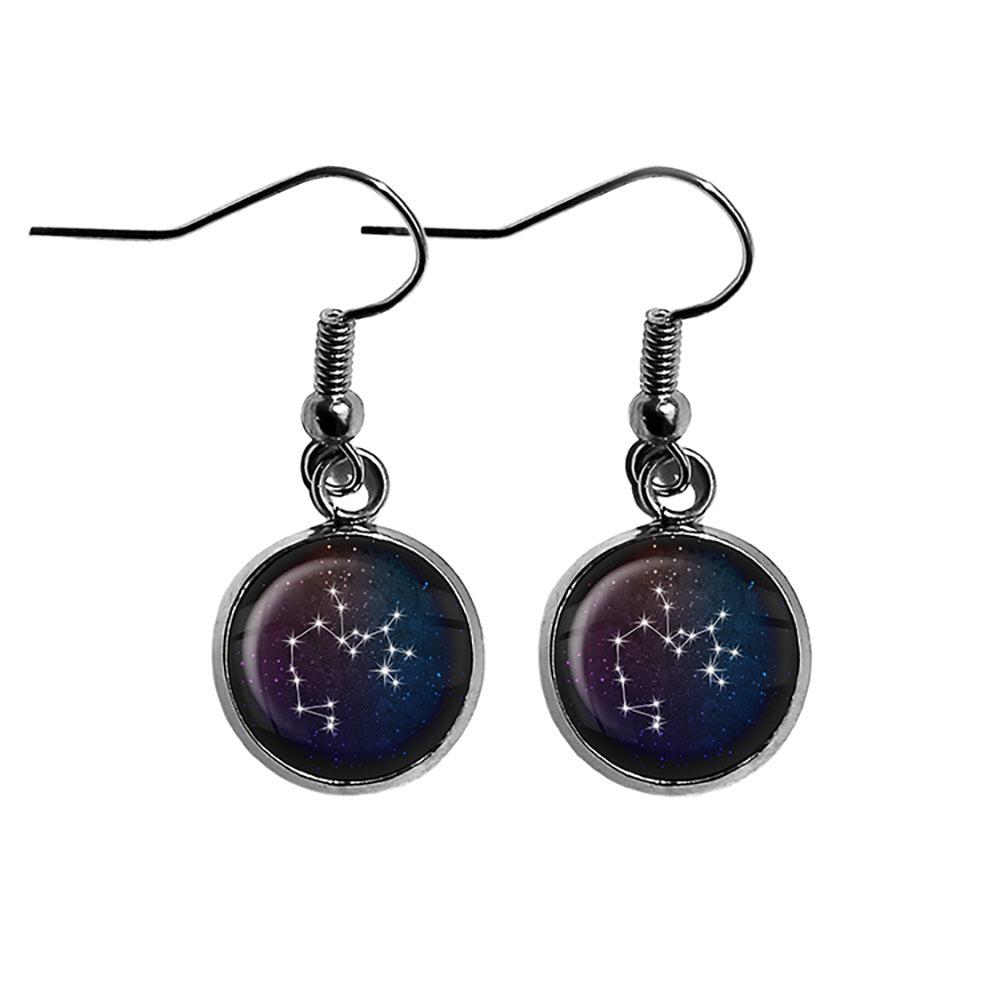 Zodiac Symbol Astrology Sagittarius Star Constellation Surgical Steel Earrings