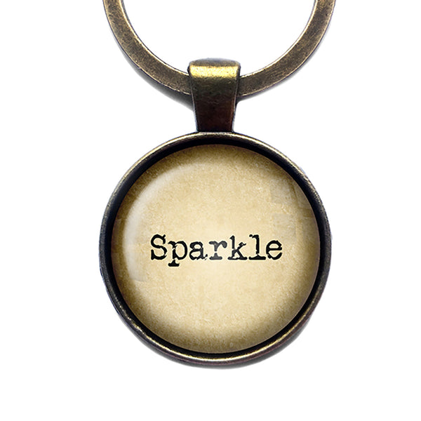 Sparkle Antique Bronze Keychain