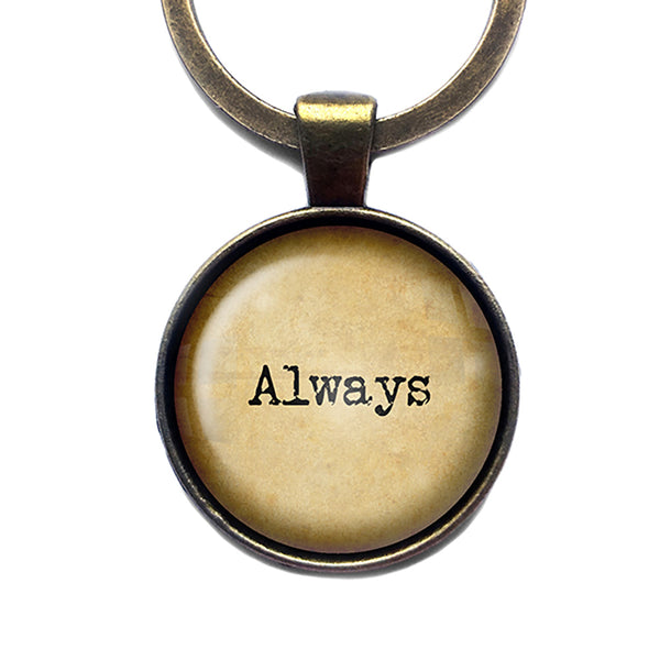 Always Antique Bronze Keychain
