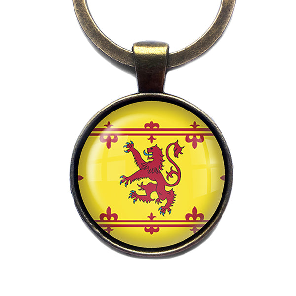 Coat of Arms Scotland Flag Bronze Keychain