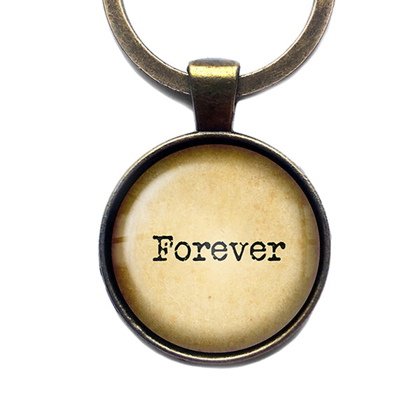 Forever Antique Bronze Keychain
