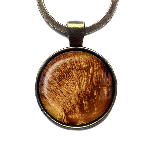 NASA Photograph Mars Surface Antique Bronze Keychain