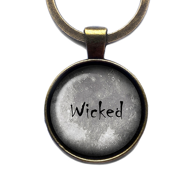 Halloween Wicked Antique Bronze Keychain