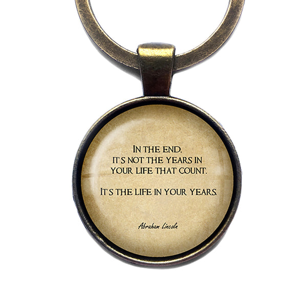 Abraham Lincoln The Life in Your Years Bronze Keychain