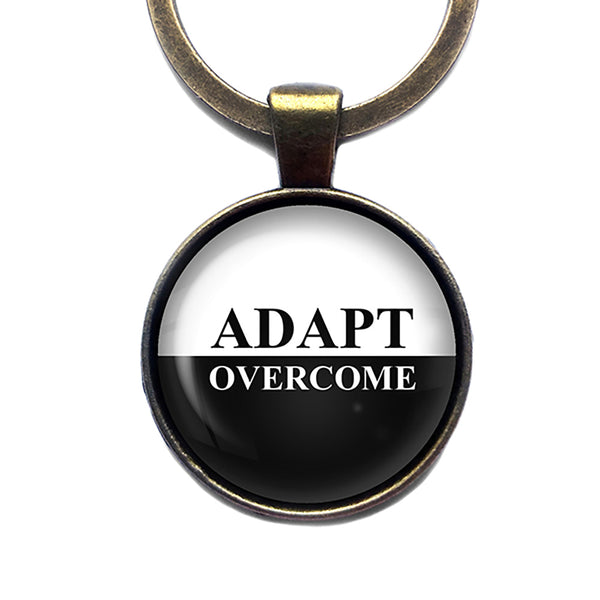 Adapt Overcome Bronze Keychain