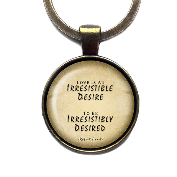 Edgar Allan Poe A Dream within a Dream Antique Bronze Keychain