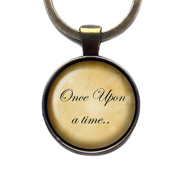 Fairy Tale Once Upon A Time Antique Bronze Keychain