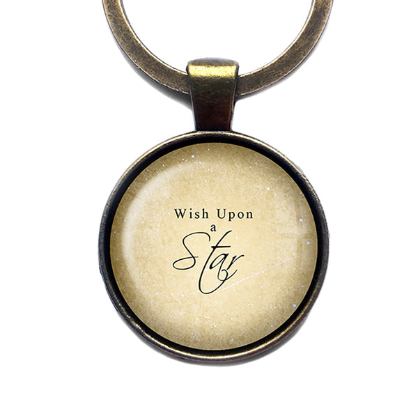 Wish Upon A Star Bronze Keychain