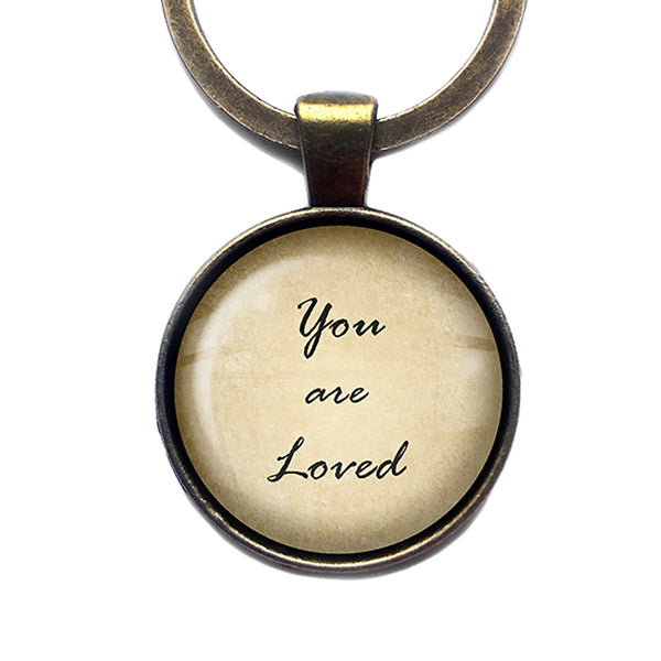 You are loved Bronze Keychain