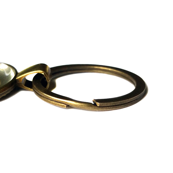 John Keats Love is My Religion Bronze Keychain