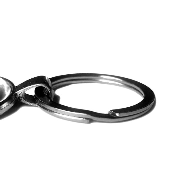 Japanese Calligraphy Kanji God Antique Silver Keychain