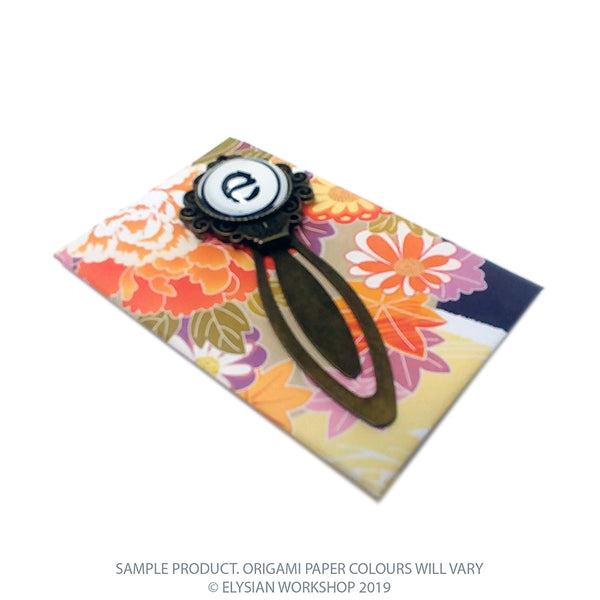 Japanese Calligraphy Kanji Life Bronze Bookmark