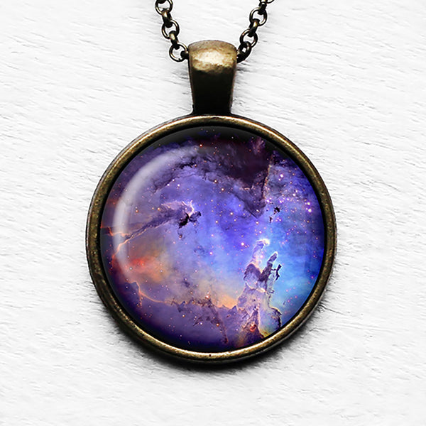 NASA Photograph Nebula Swirls Pendant & Necklace