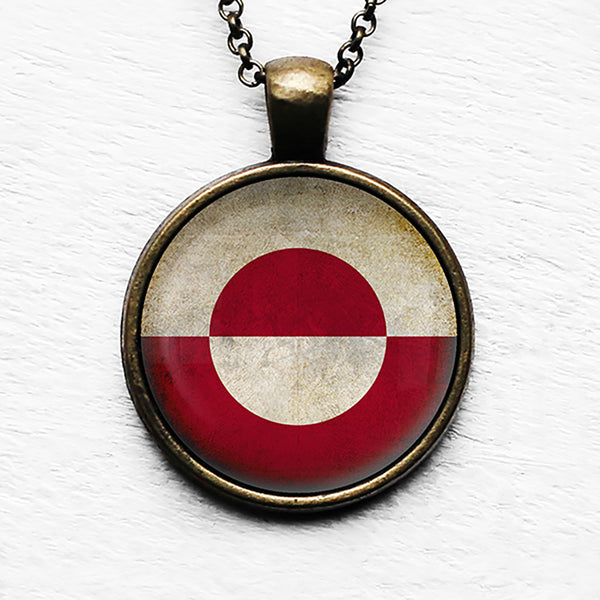 Greenland Greenlandic Flag Pendant & Necklace
