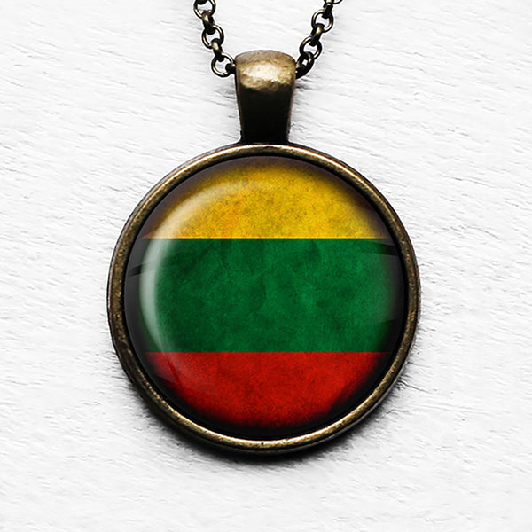 Lithuania Lithuanian Flag Pendant & Necklace