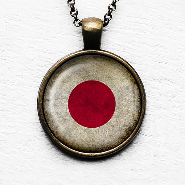 Japan Japanese Flag Pendant & Necklace