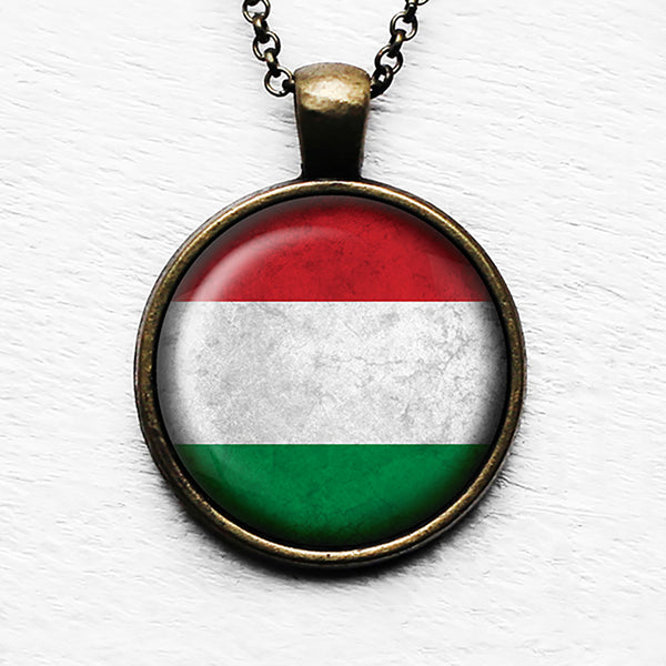 Hungary Hungarian Flag Pendant & Necklace