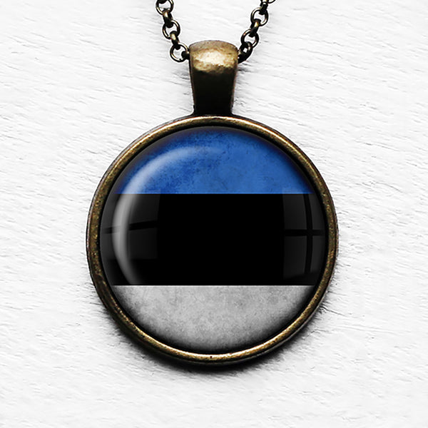 Estonia Estonian Flag Pendant & Necklace