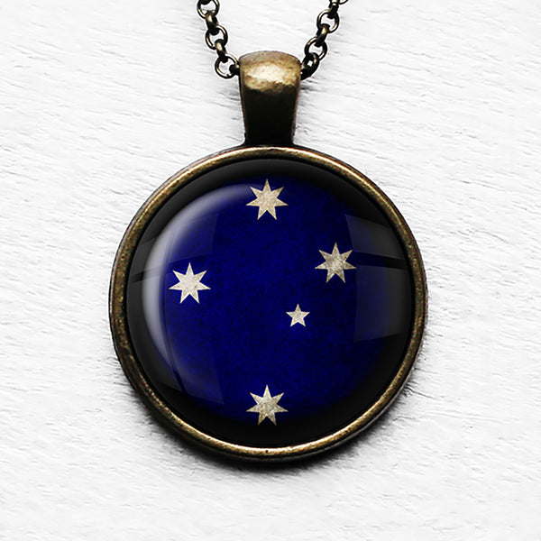 Australia Australian Southern Cross Flag Pendant & Necklace