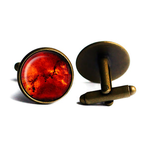 NASA Photograph Rosetta Nebula Antique Bronze Cufflinks