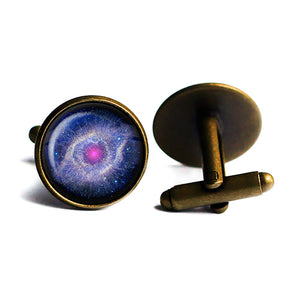 NASA Photograph Helix Nebula Antique Bronze Cufflinks