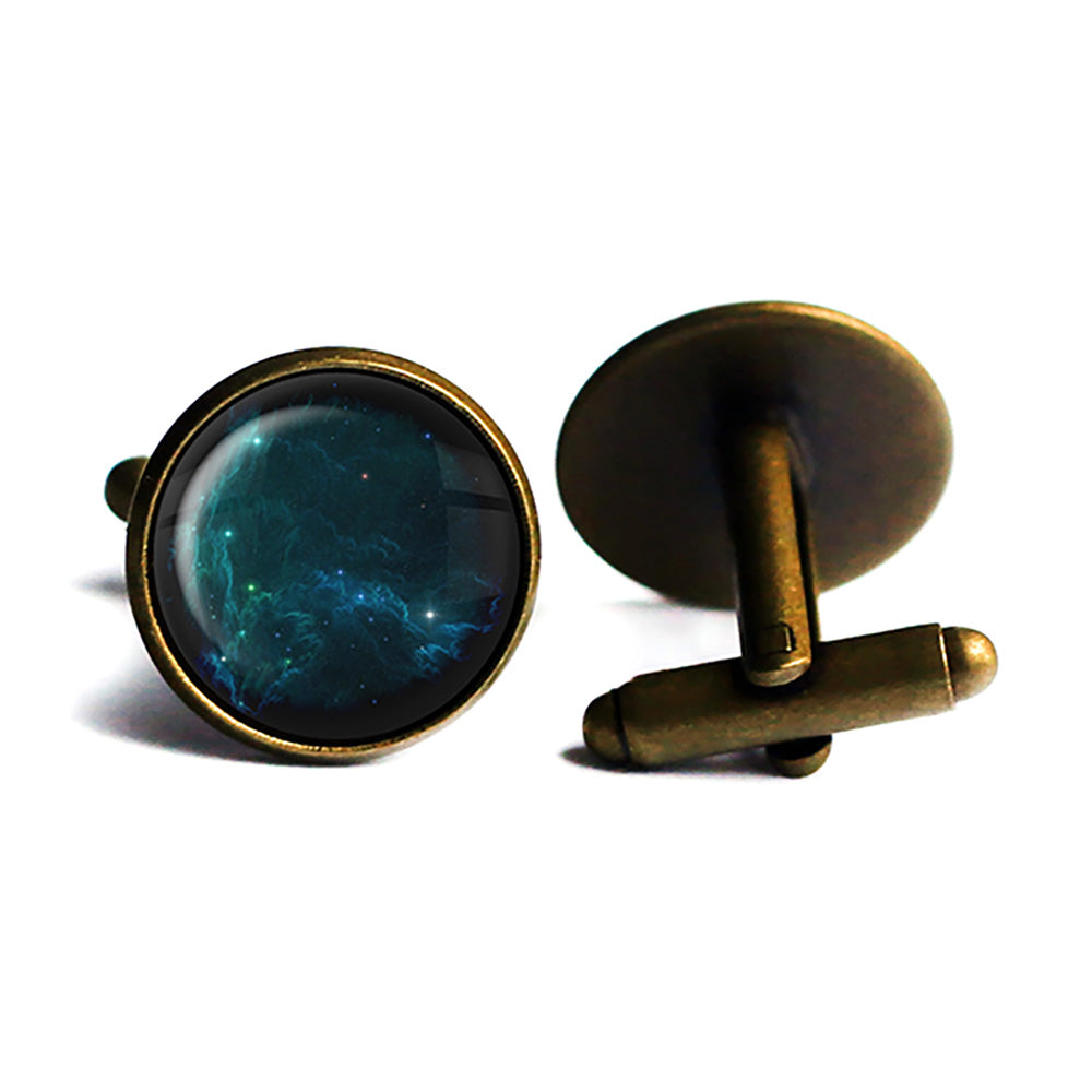 NASA Photograph Stars Starlight Antique Bronze Cufflinks