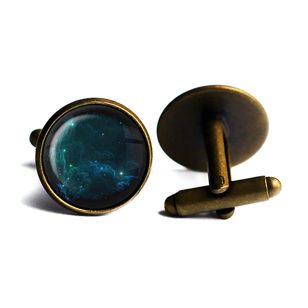 NASA Photograph Stars Starlight Antique Bronze Cufflinks
