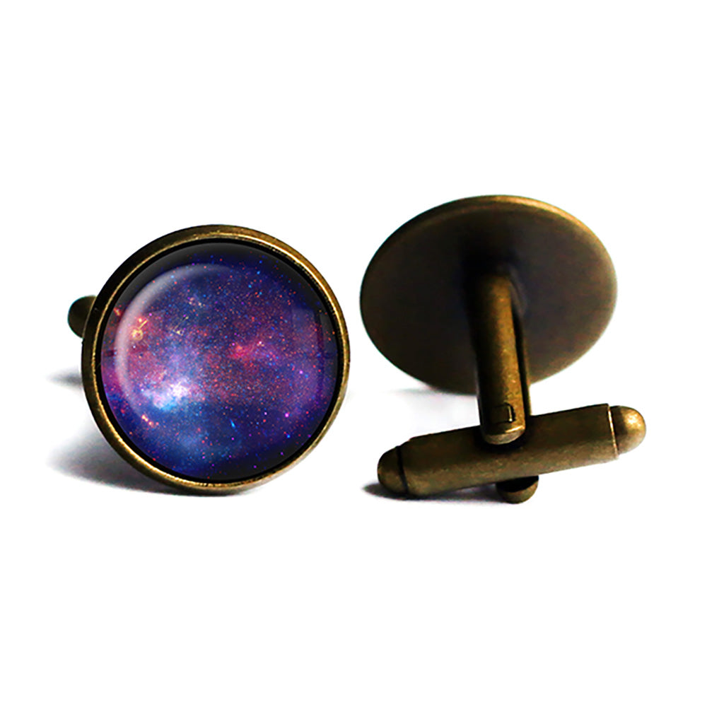 NASA Photograph Nebular Awe Antique Bronze Cufflinks