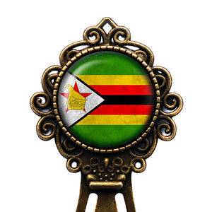 Zimbabwe Zimbabwean Flag Bronze Bookmark
