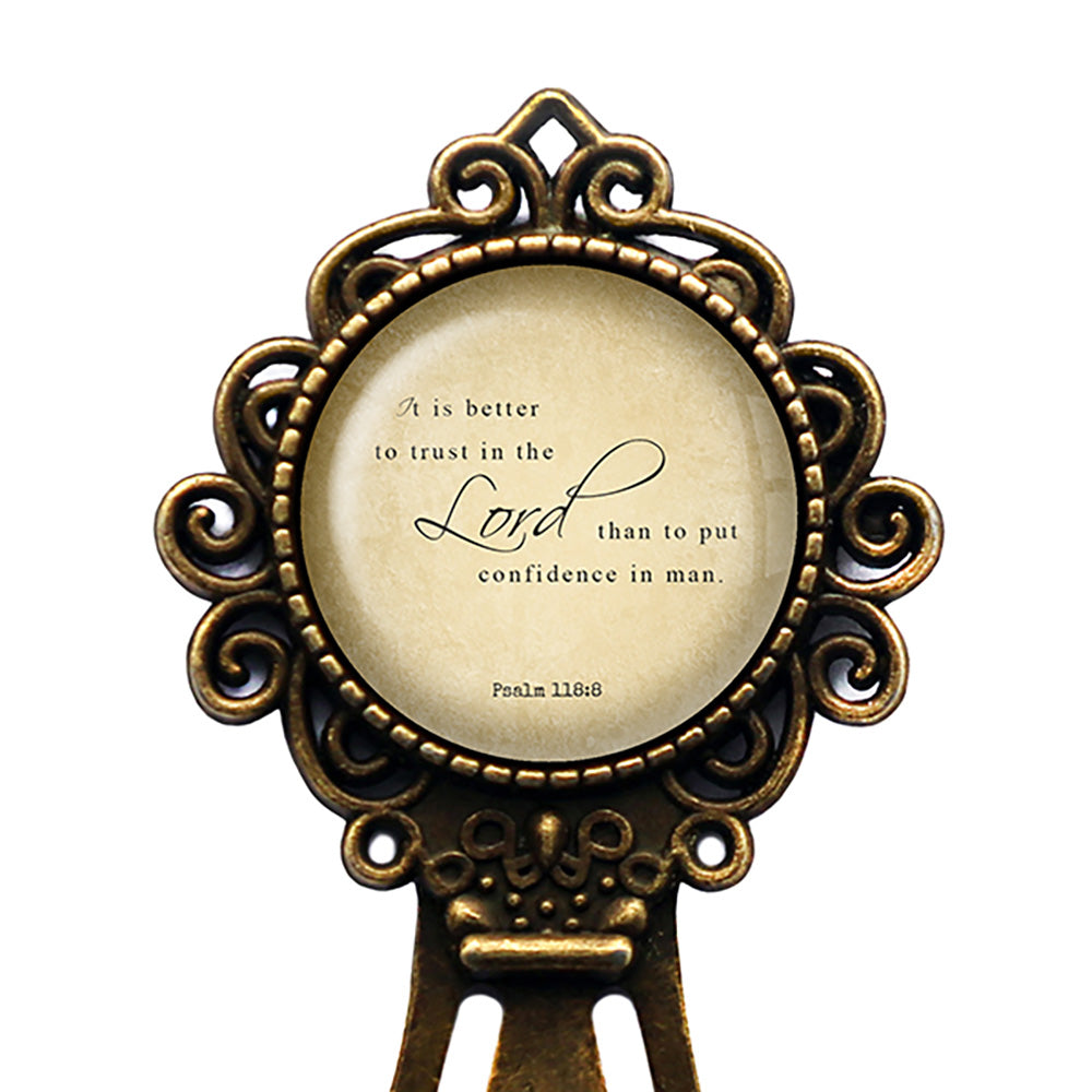 Psalm 118:8 Trust in the Lord King James Version KJV Bible Bronze Bookmark