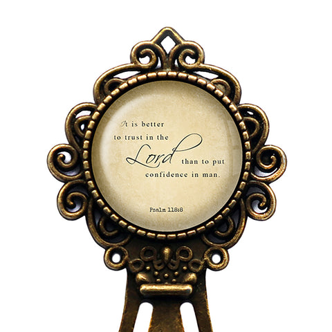 Psalm 118:8 Trust in the Lord King James Version KJV Bible Bronze Bookmark