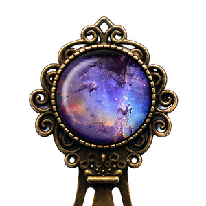 NASA Photograph Nebula Swirls Bronze Bookmark