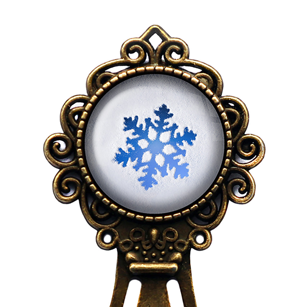 Frozen Snowflake Snow Bronze Bookmark