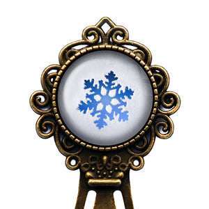 Frozen Snowflake Snow Bronze Bookmark