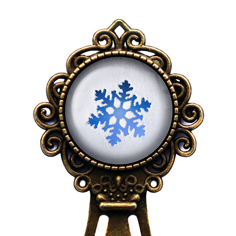 Frozen Snowflake Snow Bronze Bookmark