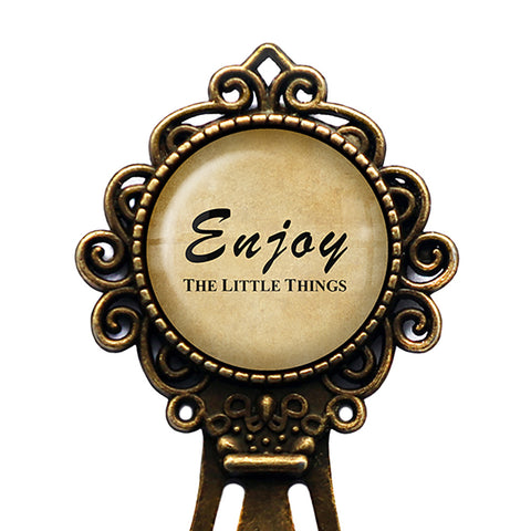 Enjoy The Little Things Bronze Bookmark