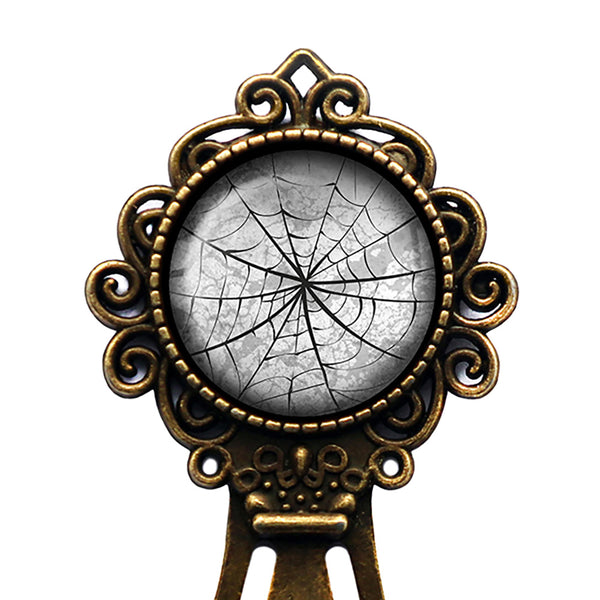 Halloween Spider Web Bronze Bookmark