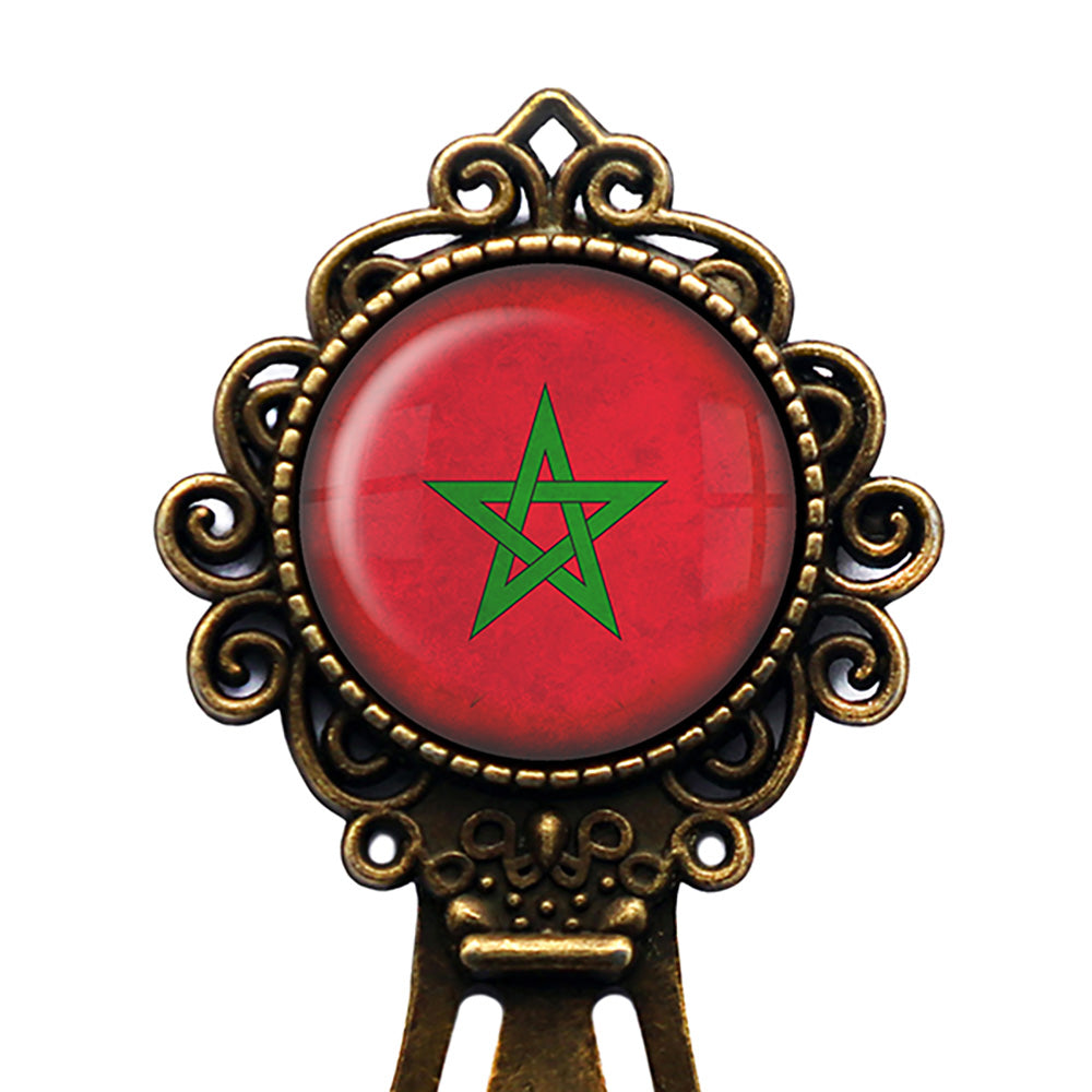 Morocco Moroccan Flag Bronze Bookmark