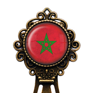 Morocco Moroccan Flag Bronze Bookmark