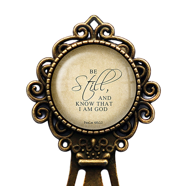 Psalm 46:10 Be Still and Know that I am God King James Version KJV Bible Bronze Bookmark