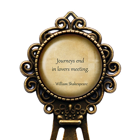William Shakespeare Journeys End in Lovers Meeting Bronze Bookmark