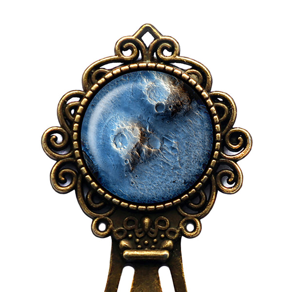 NASA Photograph The Moon Surface Bronze Bookmark