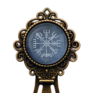 Viking Runes Vegvisir Viking Compass Bronze Bookmark