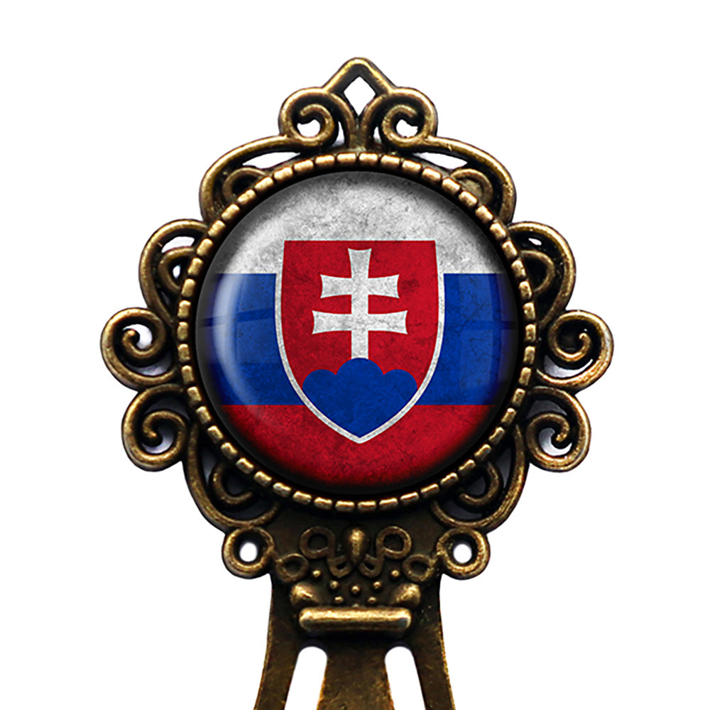 Slovakia Slovakian Flag Bronze Bookmark