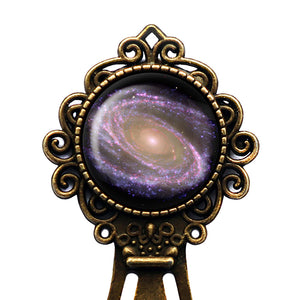 NASA Photograph Purple Galaxy Bronze Bookmark