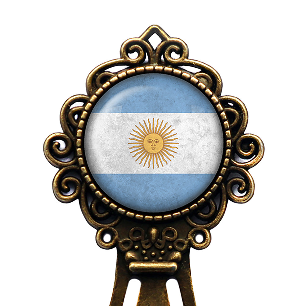Argentina Argentinian Flag Bronze Bookmark