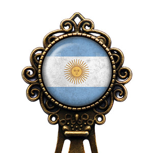 Argentina Argentinian Flag Bronze Bookmark