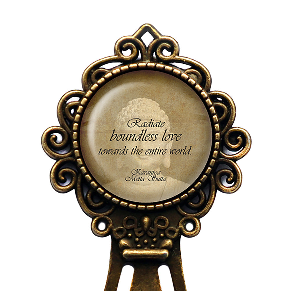 The Buddha Karaniya Metta Sutta Radiate Boundless Love Bronze Bookmark
