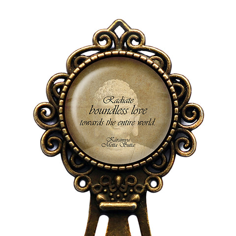 The Buddha Karaniya Metta Sutta Radiate Boundless Love Bronze Bookmark