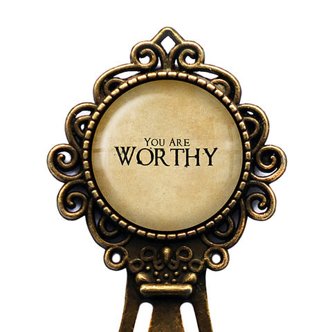 You are Worthy Bronze Bookmark